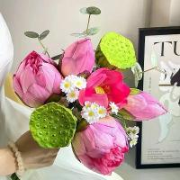 ราคา ดอกบัวประดิษฐ์, พร็อพถ่ายรูป, ความรู้สึกมือ PU, ช่อดอกไม้แบบใช้มือถือ, ดอกบัวสีขาว, ดอกไม้ปลอม, ตกแต่งนัวเนีย Pod, การออกแบบดอกบัว (1732388481286047318)
