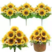 ราคา ดอกทานตะวันประดิษฐ์ ดอกทานตะวัน 7 กิ่ง ดอกไม้ปลอม ข้ามพรมแดน เหมาะสำหรับตกแต่งฉากงานแต่งงาน เครื่องประดับตกแต่งบ้าน sun flower (1732764772130850651)