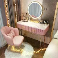 ราคา จัดส่งจากกทม พร้อมส่ง โต๊ะเครื่องแป้ง ลายหินอ่อ่น แต่งหน้า สไตล์เจ้าหญิง ทันสมาย สวย ขาเหล็กสีทอง ขนาด80*40*76ซม. (1733265170468865806)