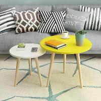 ราคา โต๊ะข้างเตียง โต๊ะกาแฟ โต๊ะกลม โต๊ะสีไม้ โต๊ะสีขาว (1730532110629702451)