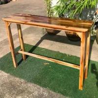 ราคา Sukthongเเพร่ โต๊ะบาร์ไม้สักเเท้ 35x135สูง95CM.โต๊ะกาแฟ โต๊ะบาร์เครื่องดื่ม โต๊ะเคาน์เตอร์ โต๊ะไม้สัก สีสักธรรมชาติ (1729651344388426660)