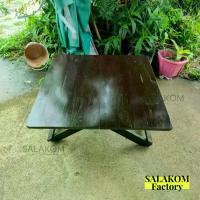 ราคา SLK โต๊ะพับญี่ปุ่นไม้สักทอง โต๊ะนั่งกินข้าว โต๊ะกาแฟ ทรง สี่เหลี่ยม 70*70 สีโอ๊ค (1729806275782675448)