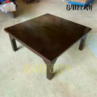 ราคา ☘️ส่งฟรี BF โต๊ะญี่ปุ่น โต๊ะกินข้าวไม้สัก 80*80*35 ซม. โต๊ะกาแฟ โต๊ะนั่งอ่านหนังสือ สีโอ๊คเข้ม **มีรับประกัน** ทำจากไม้สักแท้ทั้งตัว โต๊ะทรงเตี้ยขนาดใหญ่ (1731479009707591510)