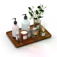 ราคา ถาดโต๊ะเครื่องแป้งไม้ไผ่ ถาดตกแต่ง เหมาะสำหรับเคาน์เตอร์ โต๊ะกาแฟ ห้องครัว และห้องนอน ขนาดเล็ก (1732622954151184045)