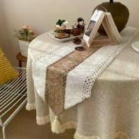 ราคา ผ้าปูโต๊ะสวยงาม ผ้าปูโต๊ะรับประทานอาหาร เนื้อผ้าฝ้ายลินิน หรูหราเบา สไตล์ญี่ปุ่น นอร์ดิก โต๊ะกาแฟ รูปสี่เหลี่ยมผืนผ้า รูปวงกลม ผ้าปูโต๊ะที่บ้าน (1733255322444400069)