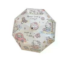 ราคา HelloKittyMLYRJ ร่มพับอัตโนมัติ ดีไซน์ HelloKitty สำหรับผู้หญิง ใช้คู่สำหรับกันแดดและฝน ป้องกันรังสียูวี เคลือบสีดำ ร่มกันแดด ถุง ร้อน กันหนาว ร่ม สวย ถัง หู ลู่ พ่น ไฟ (1732740436835337323)
