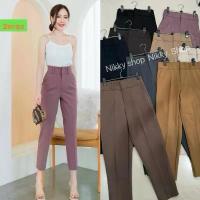 ราคา กางเกง9ส่วนเอวสูงซิปหน้า2ตะขอใส่ทำงานได้จ้า#2ตะขอ (1732547199040062921)