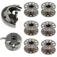 ราคา กล่องใส่กระสวย เหมาะสำหรับจักรเย็บผ้า ตะขอ Shuttle กระสวย พร้อมกระสวยโลหะ 6 อัน เหมาะสำหรับจักรเย็บผ้าของใช้ในครัวเรือนแบบเก่า เช่น ซิงเกอร์ เนลา และพี่ชาย (1732248577016366758)