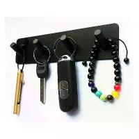 ราคา ตะขอแขวนเสื้อสแตนเลสสำหรับฮาโลวีนและคริสต์มาส ที่แขวนกุญแจติดผนัง ตะขอเกี่ยวกุญแจพร้อม 4 ตะขอ ที่แขวนกุญแจติดผนังในทางเดิน ที่แขวนกุญแจแบบติดเอง (สีดำ) (1733418115930818347)