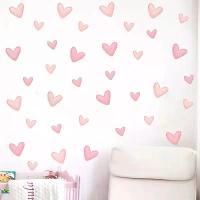 ราคา สติ๊กเกอร์ติดผนังรูปหัวใจ สีชมพู 60 ชิ้น ศิลปะบนผนัง รูปหัวใจ สติ๊กเกอร์ติดผนัง เหมาะสำหรับห้องและห้องนอน ของตกแต่งบ้าน ภาพจิตรกรรมฝาผนังไวนิล (1731732767144183100)