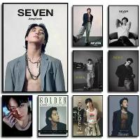 ราคา ภาพเหมือนของนักร้องไอดอล Kpop Jung-kook อัลบั้มเพลงเดี่ยวเจ็ด โปสเตอร์สีทอง ภาพวาดบนผืนผ้าใบ ศิลปะบนผนัง เหมาะสำหรับตกแต่งห้องที่บ้าน ภาพวาดบนผืนผ้าใบ (1732099985049224562)