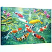 ราคา โปสเตอร์ปลาคราฟ 9 ตัวและปลาคราฟนำโชค ปลาคราฟ ปลากัด ภาพวาดตกแต่งบ้าน Cuadros ศิลปะบนผนัง ภาพวาดบนผืนผ้าใบ พร้อมกรอบ เหมาะสำหรับแขวนหรือติดตั้ง (1731435720457226279)