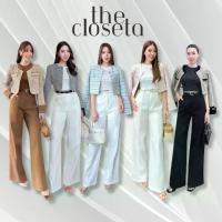 ราคา [COD] [Tiktok]THE CLOSETA : LV175 เซ็ท4ชิ้น เสื้อกล้าม+เสื้อคลุมแขนยาว+กางเกงขายาว+เข็มขัดเข้าชุด (1732874026609182223)