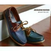 ราคา Arcobareno Boat Shoes DeepBlue + Caramel (1729754200988027467)