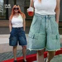 ราคา (S-13XL) HUEGAH Charlie shorts jeans กางเกงยีนส์ขาสั้น 6 กระเป๋า (1733945342408951307)