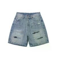 ราคา Fashion Design Creative Shorts Versatile Summer Outfit Japanese Style Ripped Light Blue Denim Shorts Retro Wide-Leg Pants Men 2026 New Trendy Men's Pants (1733815612331951392)