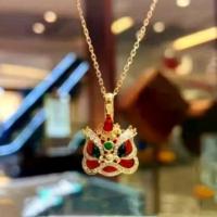 ราคา 2026 Clubhouse JEWELRY Lion Necklace Pure Silver Gold Plated Color Forbidden City Culture Zodiac Year Female Yellow Lion Spring Festival Trend (1734009959462438139)