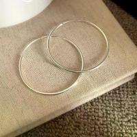 ราคา Square Circle Large Hoop Earrings for Women S925 Sterling Silver Simple Hoop Earrings Light Luxury Niche Design High-end European and American Style Earrings (1734237261728548630)