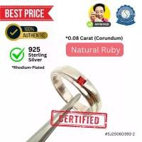 ราคา แหวนเงิน #53 Silver Ring (925 Silver Sterling) ทับทิมธรรมชาติ Natural Ruby COD (1733838272334562348)
