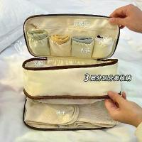 ราคา Underwear Storage Bag Large Capacity Partition Makeup Bag Underwear Socks Organizer Bag Dormitory Travel Portable Storage Bag (1733536129963820587)