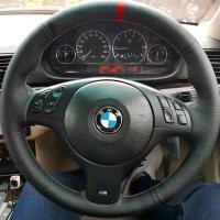 ราคา ปลอกหุ้มพวงมาลัยรถยนต์หนังเทียมสำหรับ BMW M Sport E46 330i 330Ci E39 540i 525i 530i M3 M5 (1734359455796135778)