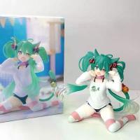 ราคา (COD) Hatsune Miku Cat Ear Short Sleeve Pajama Hatsune Figure MIKU Scenery Model Anime Beautiful Girl Table Ornament Gift (1734130970135463193)