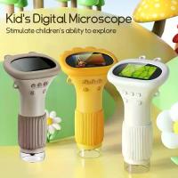 ราคา RIVGOT Children's Digital Microscope with 5.08cm IPS Screen and 1000x Magnification - Portable USB Microscope Toy, HD Pocket Microscope, Suitable for Boys and Girls Aged 3-12, Sc (1733821408947307533)