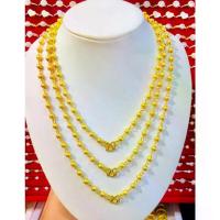 ราคา เงินที่ระลึกสำหรับนักท่องเที่ยว, ผู้ศรัทธาในพระพุทธศาสนา กลุ่มวัยรุ่นเทรนด์, สร้อยคอลายเม็ดประคำพ่นทราย 6.0มิม น้ำหนัก2บาท ทองชุบ ทองหุ้ม สวยเสมือนจริง JPgoldjewelry ，Seasonal trend (17343358653770315