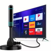 ราคา TV Antenna, Indoor Digital HD TV Antenna, Supports 4K and 1080p Free Local Channels, Compatible with Indoor Smart TVs and All Old TVs (1734026083722823553)