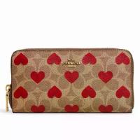 ราคา กระเป๋าซิปรอบ COACH C8547 ACCORDION ZIP WALLET IN SIGNATURE CANVAS WITH HEART PRINT (B4P22) (1733780900755769147)