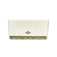 ราคา กระเป๋าสตางค์ COACH C5966 SLIM TRIFOLD WALLET IN SIGNATURE CANVAS (IMDQC) (1733780923116980027)