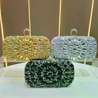 ราคา 2026 New Diamond Studded Evening Bag Fashionable Banquet Women's Wallet Clutch Dress Small Bag Full Diamond Shoulder Crossbody Bag (1733757901912179940)