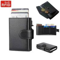 ราคา Rfid Microfiber Leather Men Wallets Fashion Card Holder Trifold Wallet Money Bags Smart Slim Thin Coin Pocket Wallet Purse (1734022311542949076)