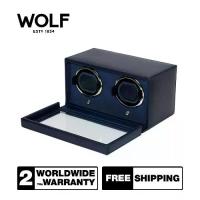 ราคา กล่องหมุนนาฬิกา WOLF1834 Cub Double Watch Winder With Cover (Navy) (1733605695640995618)