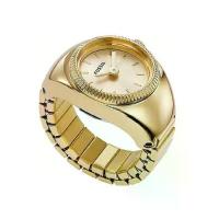 ราคา [Pre-Order จัดส่ง 5 วัน] นาฬิกา Fossil Watch Ring Gold dial ES5246 for Women, Analog, Stainless Steel, Gold Strap (1734095193826297659)