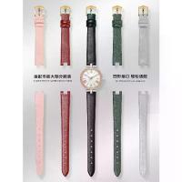 ราคา 2025 Notched Genuine Leather Watch Strap For Women Compatible With Armani MK Seiko Rossini Fiyta Cowhide Watch Band (1733501526414100324)