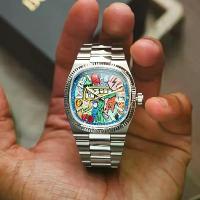 ราคา CILOA Men's Modern Square Watch with Pop Art Anime Manga Face - Stainless Steel Japanese-Inspired Quartz Analog Watch, Multicolor 80s/90s Game Design, Calendar Function,, Casua (1734064211881592110)
