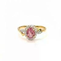 ราคา Gold Ring with Pink Tourmaline and Diamond accents. Wedding. Engagement. Anniversary. Gifts. Women gifts. Aleeze gems. แหวนทองประดับพิงค์ทัวร์มาลีนและเพชร - สำหรับงานแต่งงาน งาน (1734123534837712390)