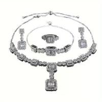 ราคา Wedding Engagement Proposal High-Quality Luxury Sparkling Jewelry Couple Holiday Anniversary Gift E025-R025-S025-X025b สร้อย คอ ล็อกเก็ต ใส่ รูป ผู้หญิง อีวิล อาย ข้อมือ แฟนชั่น พร้อม กล่อง (173414134