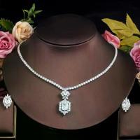 ราคา Shiny Yellow Synthetic Zirconia Round Tennis Necklace and Earrings Set for Women Luxury Bridal Wedding Party Dress Jewelry Accessories (1733866289741333632)