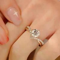 ราคา Diamond Ring Diamond Engagement Ring for Women Proposal Wedding Ring Couple Ring Closed Open Setting Open Couple Wedding Ring (1733498002110121543)