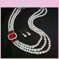 ราคา Bridal Multi Layer Pearl Necklace With Rhinestone For Elegant Wedding Accessory (1734150209863124622)