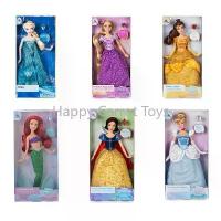 ราคา (COD) Disney Frozen Princess Ariel Elsa Snow White Cinderella Belle Rapunzel Classic Fashion Collectible Dolls Girl Children Toys Gift (1734173099014391065)