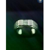 ราคา แหวนเพชรแท้ธรรมชาติ 0.11 กะรัต น้ำ100 ทองคำ 9K สี White Gold ไซส์ 56 ปรับขนาดได้ทุกไซส์ฟรี รับซื้อคืน (1733716323810182534)