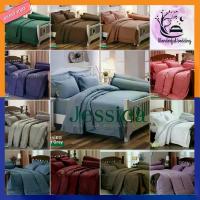 ราคา COD Jessica สีพื้น ชุด ผ้าปูที่นอน (ไม่รวมผ้านวม) 300 เส้น เทา Gray 3.5 5 6 ฟุต wonderful bedding เจสสิก้า green peach เขียว brown white purple ขาว lavender old rose Dark red น้ำตาล ม่วง (173401978807