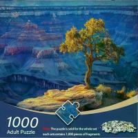 ราคา Smart Watch 1000 Piece Adult Puzzle - Colorado Grand Canyon Under the Lone Trees and Starry Sky, Blue Purple Yellow Three-Color Landscape, Portable Rectangular Brain Challenge, S (1733899638451766843)