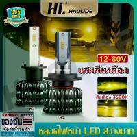 ราคา HL 2PCS หลอดไฟหน้ารถยนต์ Led H1 H3 H4 H7 H8 H11 Yellow Led 3000K ไฟตัดหมอก 10000Lm (1734214421079492341)