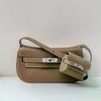 ราคา กระเป๋าหนังแท้สำหรับผู้หญิง กระเป๋า Kelly 2-in-1 กระเป๋าสะพายข้าง กระเป๋าอเนกประสงค์ กระเป๋าทรงอาน กระเป๋า Dumpling กระเป๋าใบเล็ก (1733845490794726643)