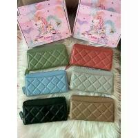 ราคา กระเป๋าสตางค์ หนังแกะแท้ นอก-ใน (แท้ทั้งใบ) กระเป๋าสตางค์ใบยาว (1733867350227191562)