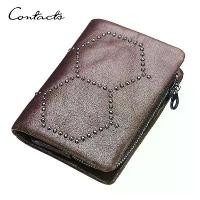 ราคา กระเป๋าสตางค์หนังแท้, ติดต่อ, สำหรับผู้ชาย, สไตล์วินเทจสั้น, ดีไซน์สองพับ, สามารถใส่เหรียญ, ที่ใส่บัตร, คลิปหนีบเงิน, ชาย, กระเป๋าสตางค์ (1732821701303568086)